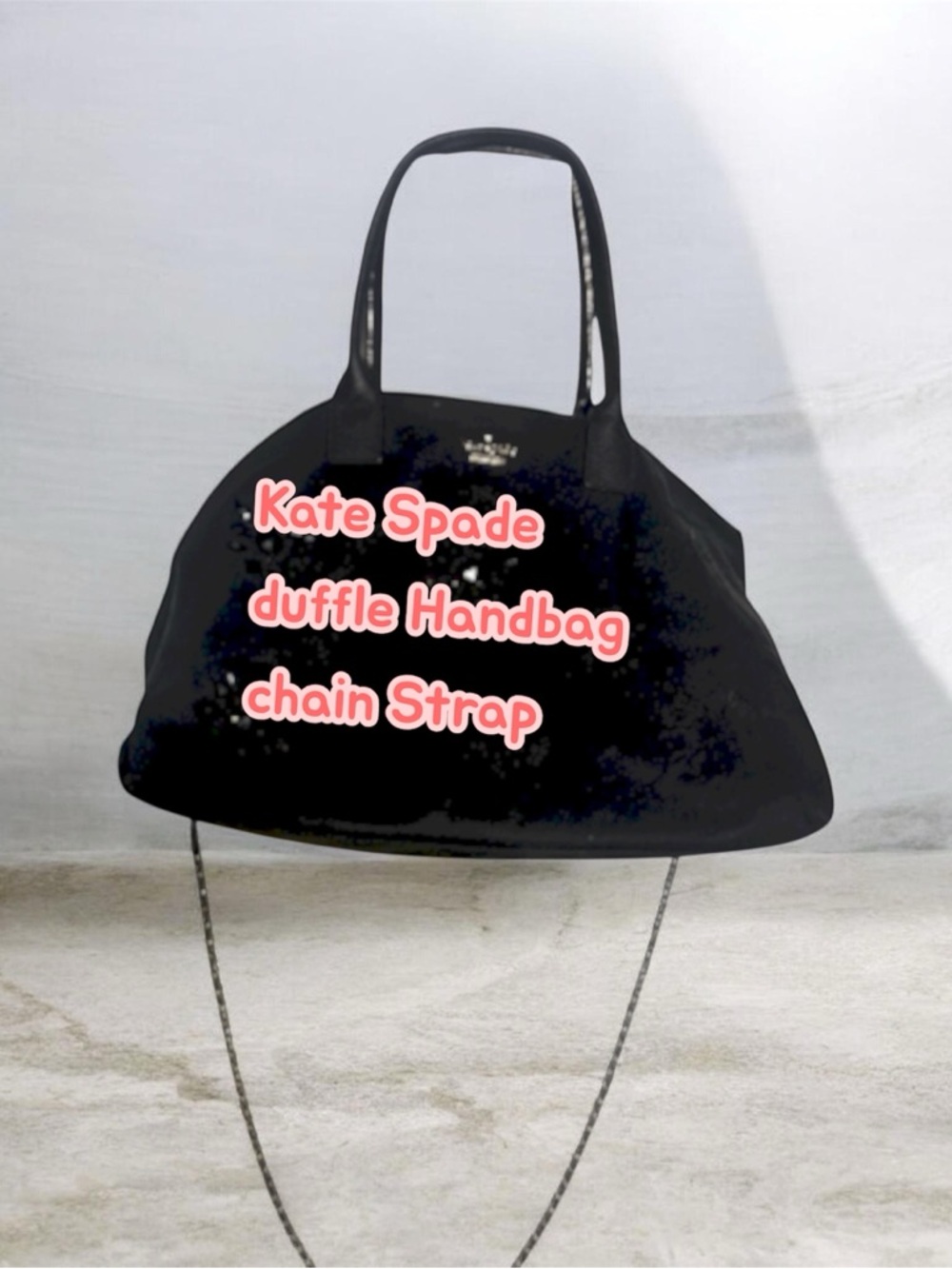 kate spade Black Tote with Chain Strap